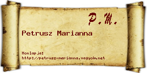 Petrusz Marianna névjegykártya